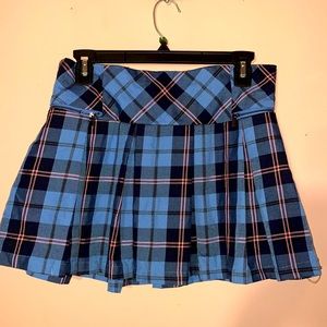 Justice plaid blue skirt short